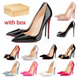 With Box Red Bottoms Heel Sandal Designers Dress Shoes Styles Heels Women Luxury High Heel 8cm 10cm 12cm Quality Sole Shoe Round Pointed Toes Pumps Wedding Party S EMIZ