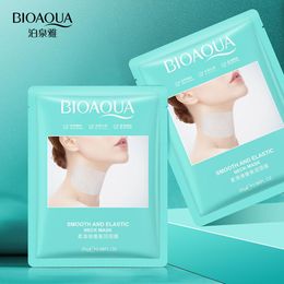 Neck Bioaqua 10pcs Collagen Neck Mask Firming AntiWrinkle Whitening Antiaging Mask Beauty Moisturizing Neck Skin Care