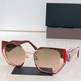 Women Designer accessories Eyewear PR117 lady Cat Eye sunglasses ladies stage style high quality Fashion irregular Transparent frame With original box