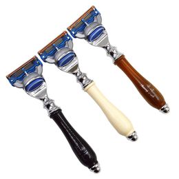 Blades Dscosmetic Craft Resin Handle 5 Layers Razor Blade for Man Safety Shaving Razor
