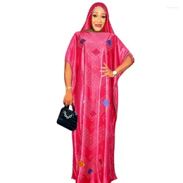 Ethnic Clothing African Dresses For Women Summer Elegant Short Sleeve O-neck Polyester Red Black Green Blue Long Dress Muslim Abaya