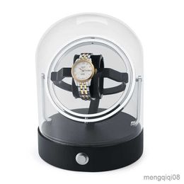 Watch Boxes Cases Luxury Automatic Display Mechanical Watches Usb Transparent Rotating Box Solar Case Men Gift