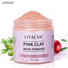 Face Rose Pink Clay Soft Jelly Mask Powder for Face Peel Off Moisturising Bentonite Facial Whitening Exfoliating Spa Beauty Skin Care