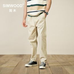 Sweatpants Simwoodd 2023 Spring Summer Men's Causal Pants Lt02 Anklelength Loose Fit Trousers Classic Chinos Cotton Sl130024