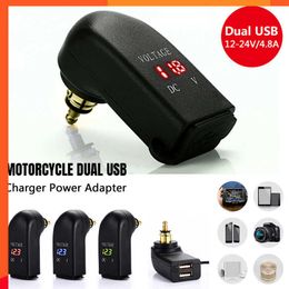 New New 12-24V 4.8A Motorcycle Dual USB Charger Power Adapter Cigarette Lighter Socket for BMW F800GS F650GS F700GS R1200GS R1200RT