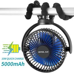 Fans Clip Fan with Flexible Tripod Rechargeable Battery Powered Portable Handheld USB Fan for Travel Office Room Outdoor Stroller Car