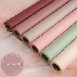 Packaging Paper 58cmx8yards/Roll Waterproof Flower Wrapping Paper Gift Kraft Paper Bouquet Packaging Material Supplies 230530