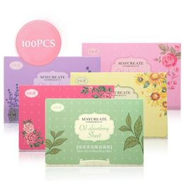 Tissue 100Pcs/Pack Facial Oil Absorbing Paper,Breathable Botanical Fragrance Absorb Blotting Cleansing Tissue Papers