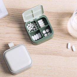 Care 2021 New Design Pill Case Portable 4 Grids Nordic Pill Box Drug Tablet Medicine Storage Holder Splitter Organiser Container Case