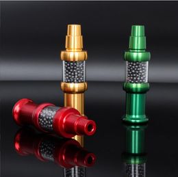 Smoking Pipes Aluminium alloy gun head cigarette accessories with Philtre beads