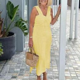 Casual Dresses Summer Maxi Dress Thin Lady Quick Dry Dress-up Beautiful Colorfast