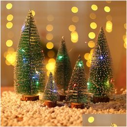 Christmas Decorations 10/15/20/25/30Cm Mini Tree Ornament Fake Pine Cute Green Artificial Party Decoration Dbc Drop Delivery Home Ga Dhzyg