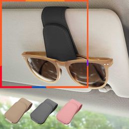 Car Glasses Holder Case Auto Sun Visor Glasses Holder Sunglasses Clip Card Holder Eyeglasses Accessories Car Accessories