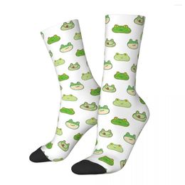 Men's Socks Cartoon Cute Frog Face Men's Women's Casual Crazy Spring Summer Autumn Winter Middle Tube Gift