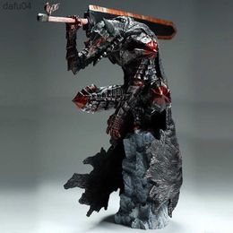 Manga Anime Berserk Guts L Figure Black Battle Armor War Damage Guts L Swordsman Action Figurine PVC Model Doll Collection Kids Gifts L230522