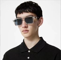 New one-piece large frame metal square sunglasses men's luxury brand glasses unisex sunscreen sunshade mirror wholesale 946#