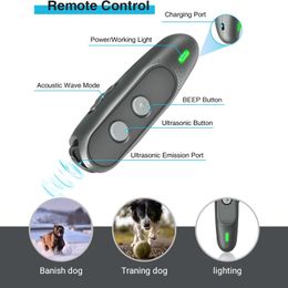 Repellents Dog Anti Barking Device With Ultrasonic Dog Repellent Training Tools Warning Sound Anti Bark Device For Small Medium Large DOGS