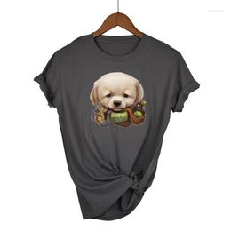 Women's T Shirts Cartoon Dog Printed Shirt Women 90s Graphic T-shirt Harajuku Tops Tee Cute Short Sleeve Animal Tshirt Female Tshirts