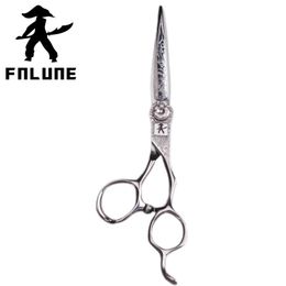 Tools FnLune 6.0 6.8 inch Tungsten Steel Pattern Top Professional Hair Salon Scissors Cut Barber Accessories Haircut Shear Scissors