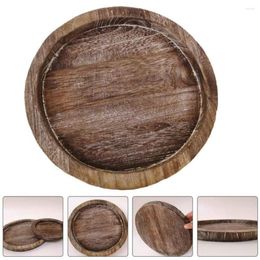 Candle Holders Rustic Wooden Tray Holder Multi-purpose Lightweight Wear-resistant For Farmhouse Kitchen