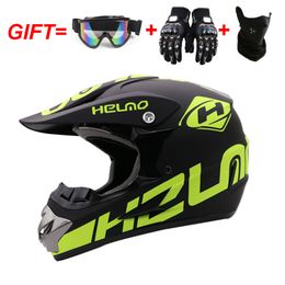 Universal Motocross Motorcycle Helmet Off Road ATV Cross Helmets Racing Motor Bike Capacete with Goggles Mask Gloves Gifts