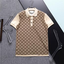 2023 Yeni Sıcak Erkek Marka Giysileri Lüks Tasarımcı Polo Gömlek Erkekler Sıradan Polo Moda Snake Bee Baskı Nakış T Shirt High Street Erkek Polos M-XXXL