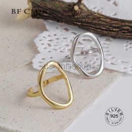 Band Rings 925 Sterling Silver rings for women hollow out gold Colour Temperament Personality Fashion Female Trendy Resizable Opening Rings J230531