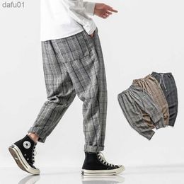 Men's Pants 2023 Baggy Mens Linen Harem Pants Streetwear Fashion Men Jogger Sweatpants Oversized Casual Trousers Male Loose Cotton New 5XL L230520