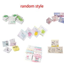 Tissue 60Pcs/Pack 3 Ply Disposable Facial Paper Tissues Thickened Cute Colorful Cartoon Printing Napkins Portable Car Home Party Decor