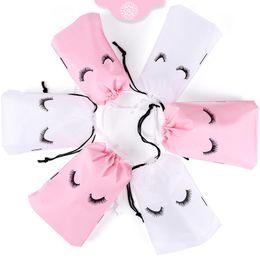 Brushes Wholesale 50 Pcs Eyelash Aftercare Reusable Bag Eyebrow Cosmetic Bags Lashes Extension Supplies Beauty Travel Pouch Makeup Tools