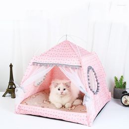 Cat Beds Tent Pet Small Dog House Bed The General Teepee Sleeping Furniture Closed For Cats Accessories Products