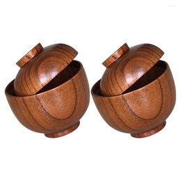 Bowls 2 Pcs Mixing Bowl Lid Wooden Lids Candy Serving Ramen 10X9X9CM Salad Small