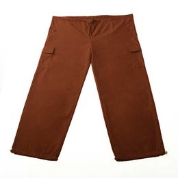 Pantaloni cargo larghi per donna 2023 Pantaloni dritti con coulisse a vita alta solidi di nuova moda Pantaloni larghi casual chic