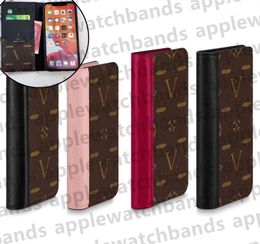 İPhone Case Tasarımcı Apple iPhone 15 14 Pro Max 14 Artı 13 12 11 XR XS XSMAX Moda Monogram Cüzdan Kart Tutucu Lüks Deri Deri Folio Mobil Kapak