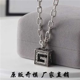 2023 New designer Jewellery bracelet necklace ring Antique Personalised square hollow pattern Pendant woven chain trendy men's women's couple