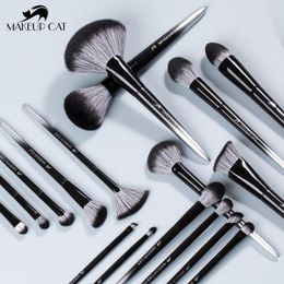 Brushes Makeup Cat 17Pcs Brushes Set Professional Foundation Concealers Powder Blush Blending Face Eye Shadows Makeup Beauty Tools