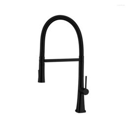 Kitchen Faucets Modern Sink And Cold Water Faucet Zinc Alloy Pull-out Single Hole