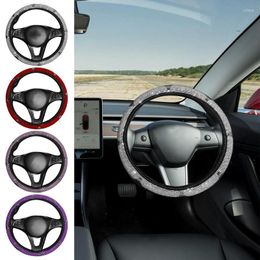 Steering Wheel Covers Carbon Fibre Cover Crystal Set Interior Details Car Styling Anti Slip Blingbling Auto Accessories