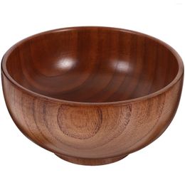 Bowls Solid Wood Bowl Wooden Utensils Eating Soup Storage Small Round Candy Serving Jujube Noodle Dessert Child Salad