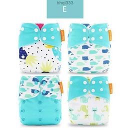 2377 E72b Cloth Diapers Happyflute Fashion Style Baby Nappy 4pcsset Cover Waterproof Reusable 230203