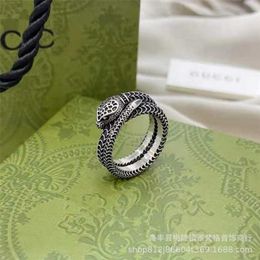 2023 New designer Jewellery bracelet necklace ring spirit snake winding 925 trend old punk couple