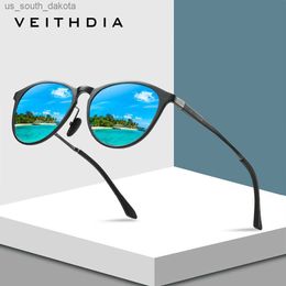 VEITHDIA Unisex Retro Aluminium Magnesium Mirror Sunglasses Polarised Lens Vintage Eyewear Driving Sun Glasses Men/Women 6625 L230523