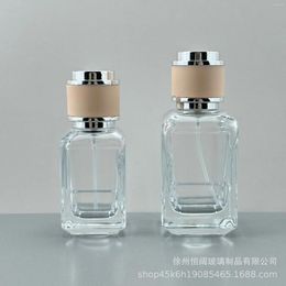 Storage Bottles 30ml/50ml Perfume Bottle Small Capacity Cosmetic Spray Sub-packaging Rectangular Glass Refillable