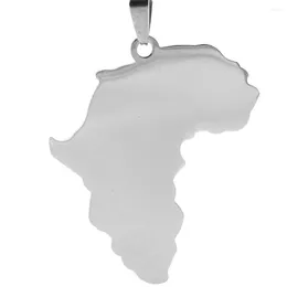 Pendant Necklaces Africa Map Big Charms Pendants For Bracelet Necklace Stainless Steel Mirror Polish Diy Wholesale 10pcs