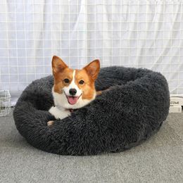 kennels pens Pet Dog Bed Comfortable Donut Cuddler Round Dog Kennel Ultra Soft Washable Dog and Cat Cushion Bed Winter Warm Sofa sell 231130