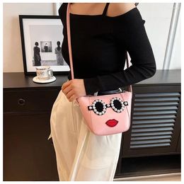 Evening Bags Fashion Lady Face Box Shaped Women Purses And Handbags Novelty Party Clutch Female Chain Shoulder Wedding Bag Chic