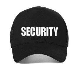 Ball Caps new SECURITY letter Print baseball cap men women universal wild casual hats spring autumn Mesh breathable sun caps trucker hat YQ231201