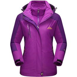 coatwomen women's winter jacket 3-in-1 skiing jacket waterproof and windproof wool winter jacket parka coat snow woman coat 4GJH8