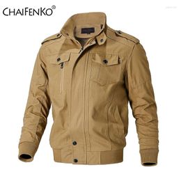 Men's Jackets CHAIFENKO Military Jacket Men Winter Cotton Windbreaker Pilot Coat Army Bomber Cargo Flight Male Clothes