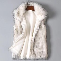 Women's Vests Women White Intimate Faux Fur Coat Winter Female Waistcoat Gilet Jacket Vest For Ladies Outerwear L6